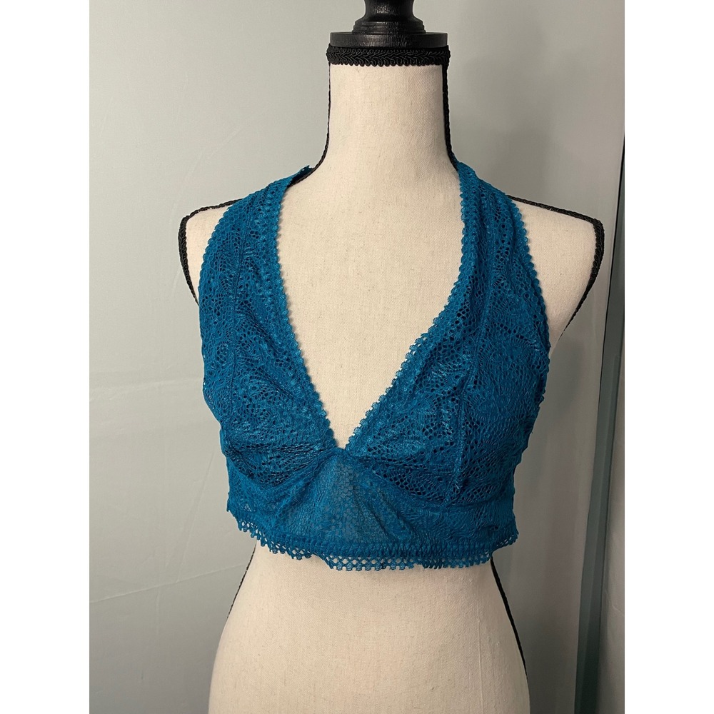 Victoria's Secret‎ Teal Lace Halter Bralette Bralet Bralette XL